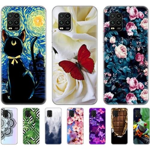 For Xiaomi Mi 10 Lite Case 6.57" Painting Silicon Soft Tpu Cover For Xiaomi Mi 10Lite 5G Mi10Lite Phone Back Protective Shell