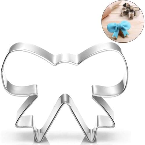 Cookie Mold Biscuit Fondant Pastry Cutter Stainless Steel Bowknot Cake Mold Stamp Pastry Tool DIY Baking Tools Cocina Gadgets