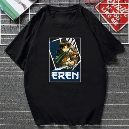 Attack on Titan Harajuku TShirt Man Japanese Manga Tee Cotton O-neck Short-Sleeved Anime Clothes Hot Sale Manga Male Streetwear