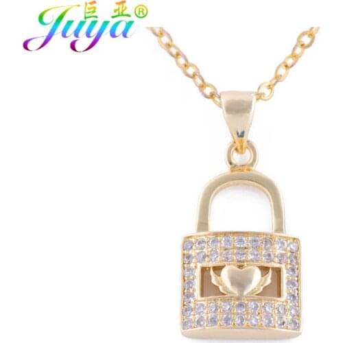 Juya Dropshipping Wedding Jewelry Necklace Gold/Rose Gold Locket Heart Pendant Necklace For Women Girl Gift Jewelry