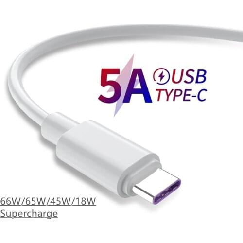 USB Type C Cable For Samsung S20 S10 5A Super Fast Charging Data Cable For Xiaomi Redmi K30 9 Pro poco X3 M3 Mobile Phone Cable