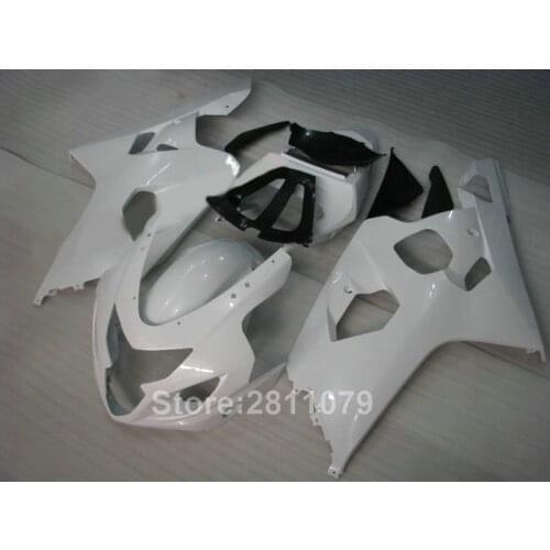 Motorcycle plastic fairing kit for Suzuki GSXR600 04 05 white black bodywork farings set GSXR 750 2004 2005 OT77