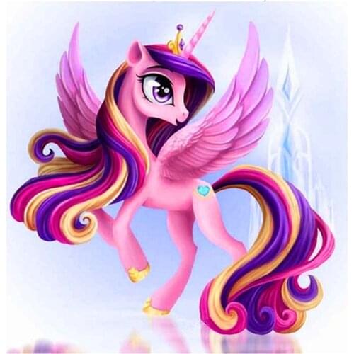 Cartoon Rainbow Unicorn Horse Animal DIY 11CT Embroidery Cross Stitch Kits Craft Needlework Set Cotton Thread Dropshipping