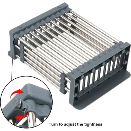 Stainless Steel Telescopic Sink Storage Rack Adjustable Sink Dish Drainers Dish Drying Rack Drain Basket Kitchen Organizer
