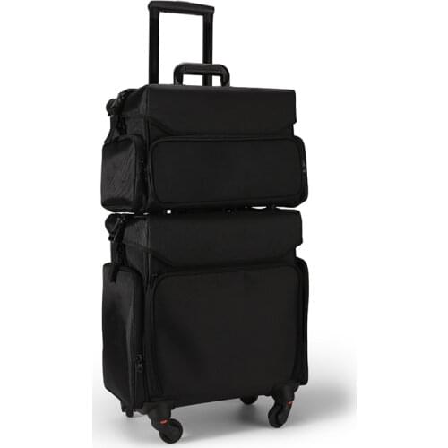 New large capacity Trolley Cosmetic case,Nails Makeup Toolbox Trolley Suitcase,Women Beauty Tattoo Box Rolling Luggage on wheels