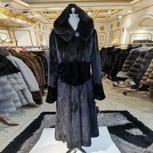 2020 Winter Genuine Leather furs women fur coats Fashion long genuine coat mlnk fur coat real mlnk fur coat WINTER PALACE