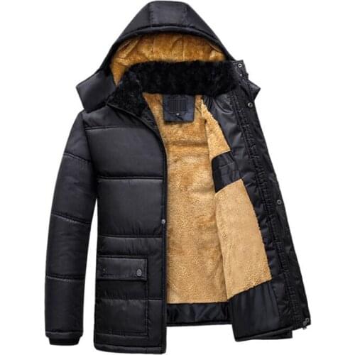 Winter Parka Mens Casual Thicken Velvet Cotton Padded Hooded Jackets casaco masculino Male Windproof Thick Warm Coats 5XL TOPS