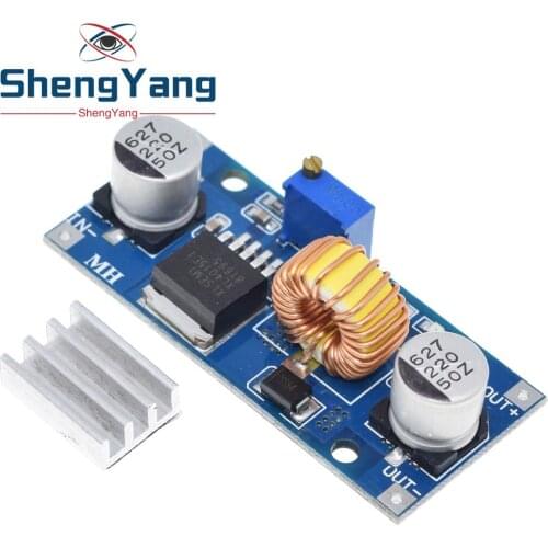 1PCS 5A XL4015 DC-DC 4-38V to 1.25-36V 24V 12V 9V 5V Step Down Adjustable Power Supply Module LED Lithium Charger With Heat Sink