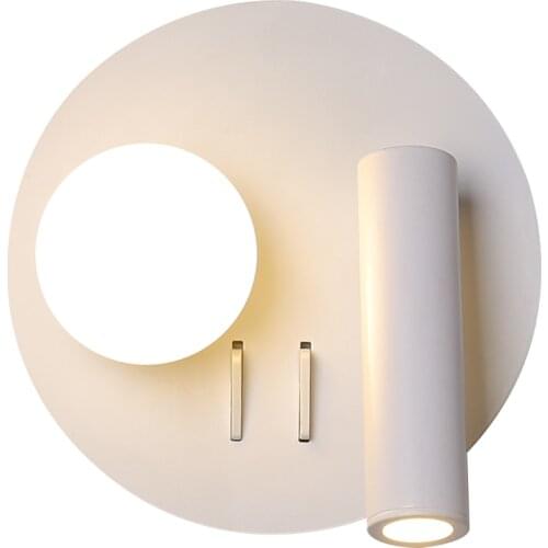 Bedside Reading Wall Lamp With Switch Creative Minimalism Nordic Bedroom Wall Light Minimalism Modern Book Room Led Wall Lamp
