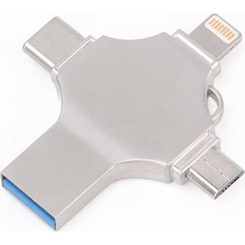 ReadStar 4 IN 1 Multi-function USB flash driver 32G-512G USB3.0 iPhone Android Micro Type-C all in 1 Phone flash driver memory