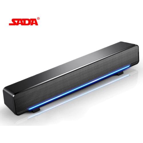 SADA USB Wired Powerful Computer Speaker Bar Stereo Subwoofer Bass speaker Surround Sound Box for PC Laptop phone Tablet MP3 MP4
