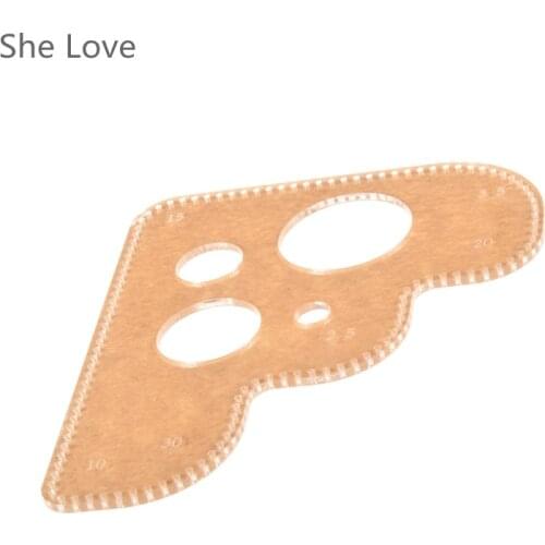 Chzimade Leather Craft Acrylic Perspex Cutting Circle Corner Hole Stitching Stencil Template Multifuction Ruler