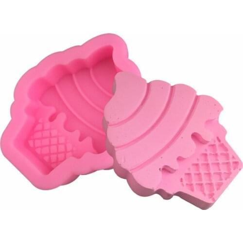 Ice cream shape Silicone Molds Fondant Cake Decorating Tools Cupcake Chocolate Wedding Cake Baking Moulds