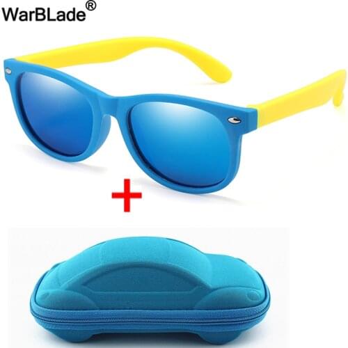 WarBlade Polarized Kids Sunglasses Children Sun Glasses Boy Girl Baby Unbreakable Silicone Safety Glasses UV400 Eyewear with Box