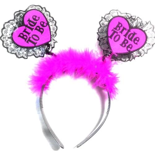 Wedding Bride to be DIY party decoration Lace headband hot fashion feather funny Hen bachelorette event supplies