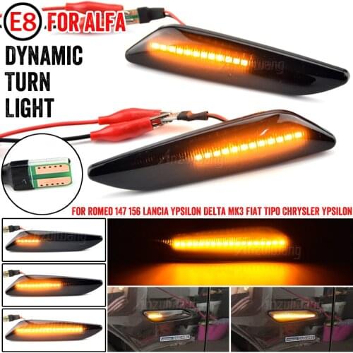 LED Dynamic Side Marker Light Turn Signal Blinker Lamp For Alfa Romeo 156 147 Fiat Tipo Egea Lancia Delta 3 Chrysler Ypsilon