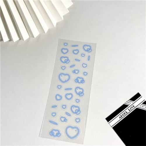 1pc Transparent Love Sticker DIY Photo Album Decoration Sticker Scrapbook Hand Account Kawaii Learning Stationery
