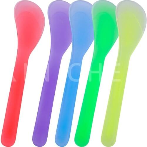 100pcs Mini Cosmetic Spatulas Mask Mixing Spoon Spatulas,Facial Skin Care Mask Fan Brushes Applicator, DIY Makeup Tool Kits