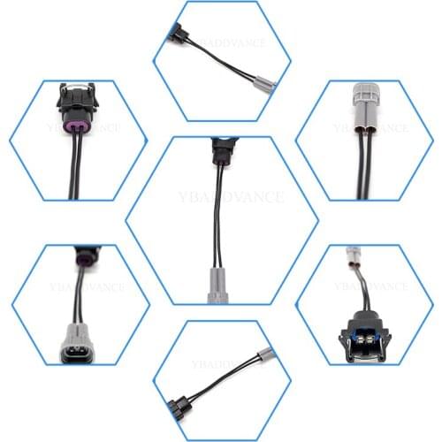 2 pin female bosh ev14 to male d enso fuel injector wire harness connector