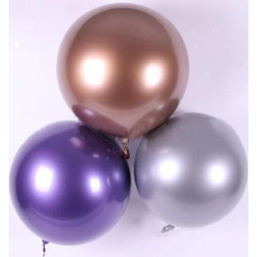 22 Inch Metal Color Wave Ball Aluminum Film Round Balloon Wedding Birthday Decoration Party Wedding Balloon