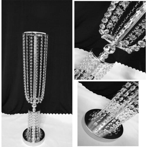 2pcs Acrylic Crystal Flower Vases Wedding Road Lead Wedding Decor Centerpiece Event Wedding Decoration for Table 80cm Tall