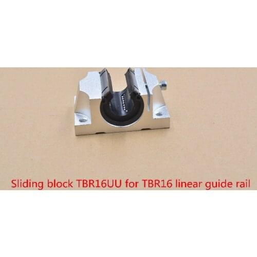 TBR16UU aluminum block 16mm Linear motion ball bearing slide for TBR16 linear guide rail cnc part 1pcs