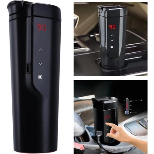 12V Car Travel Heating Mug Intelligent Coffee Travel Cup Temperature Control