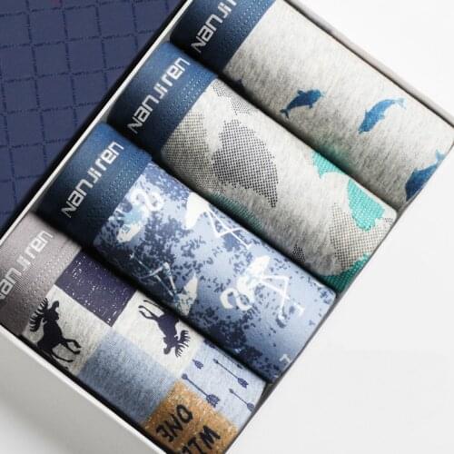 4pcs/lot Mens Boxers Underwear Cotton Boxer Underpants Homme Boxershorts Calzoncillos Hombre Jockstrap Panties for Man U Convex