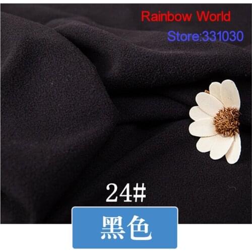 24# black 1 meter soft brushed polar fleece fabric for DIY colthes stuffed toys blanket bedsheet cushion material