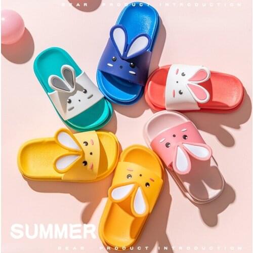 Childrens slippers summer 2021 new cartoon rabbit boys and girls home bathing beach childrens sandals and slippers summer