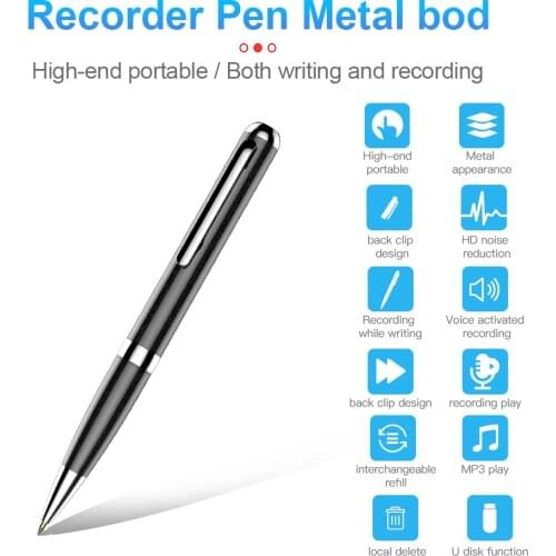 NINTH WORLD 8GB/16GB Q96 Voice Recorder Metal Professional High-definition Noise Reduction Recorder Voice Recorder Pen R57