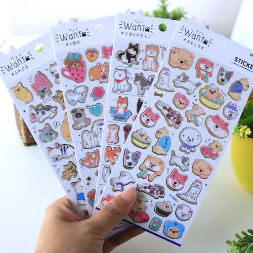 DIY Colorful kawaii Bronzing animal Stickers Diary Planner Journal Note Diary Paper Scrapbooking Albums PhotoTag