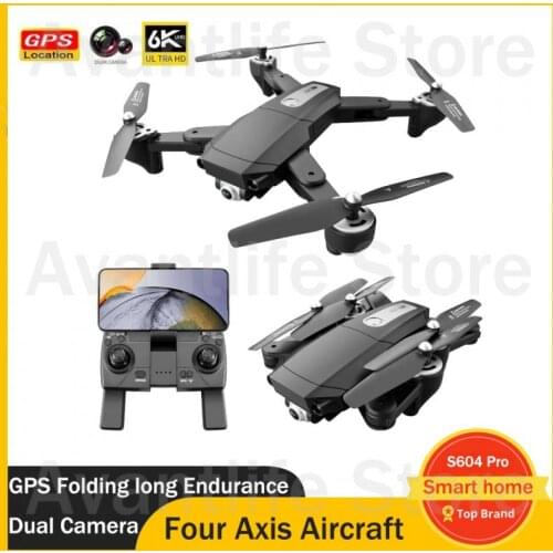 New S604 PRO Drone With 4K HD Camera 6K Dual-Len Aerial Photography Quadrotor Optical Flow Intelligent Positioning RC Helicopter