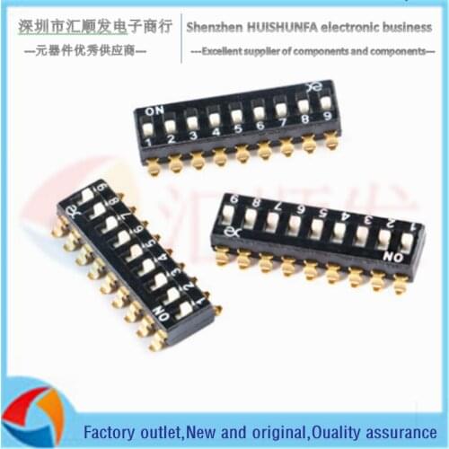 DSIC09LSGET 2.54mm pitch 9-bit high push chip dip switch/dip code switch