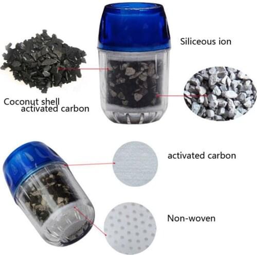 2 Pieces Activated Carbon Mineral Faucet Spout Tap Hard Dirty Water Cleaning Filter Purifier Ionic Extender Household Kitchen