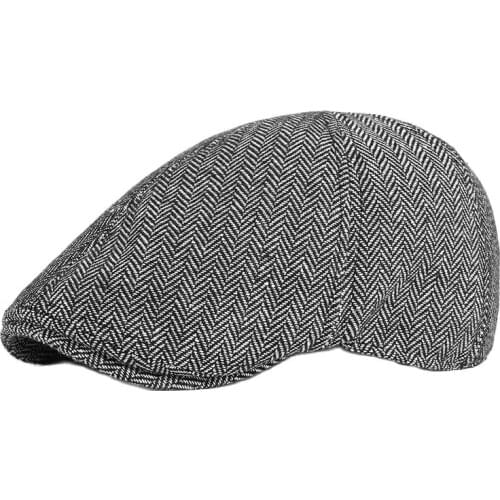 Cotton Spring Summer Fashion Solid Color Striped Newsboy Caps Flat Peaked Cap Men and Women Painter Beret Hats 108