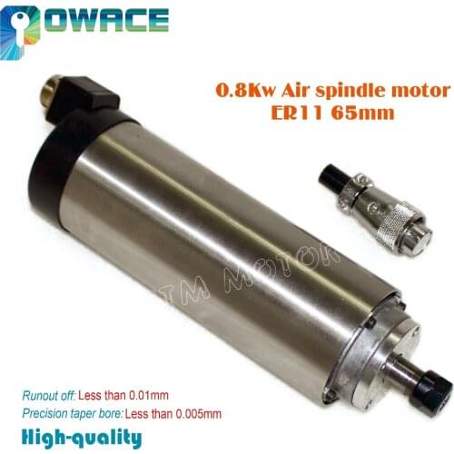 Quality 0.8KW ER11 Air Cooled Spindle Motor runout-off 0.01mm 220V 24000rpm 4Ceramic bearing Engraving milling