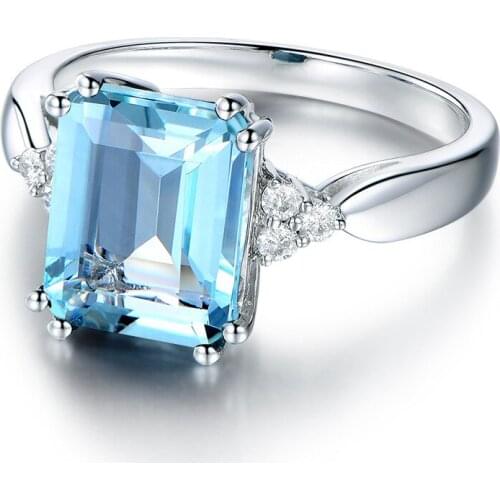 Fashion Luxury Womens 925 Sterling Silver AAA Zircon Ring Engagement Wedding Ring Gift Jewellery Wholesale