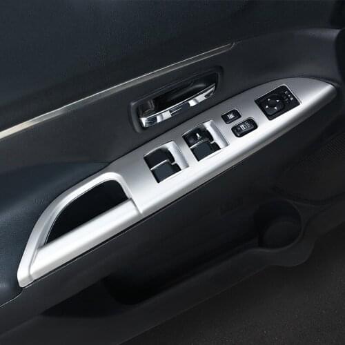 Left Hand Drive! For Mitsubishi ASX RVR 2013-2020 Interior Accessories ABS Matte Window Switch Lift Cover Trim Car Styling