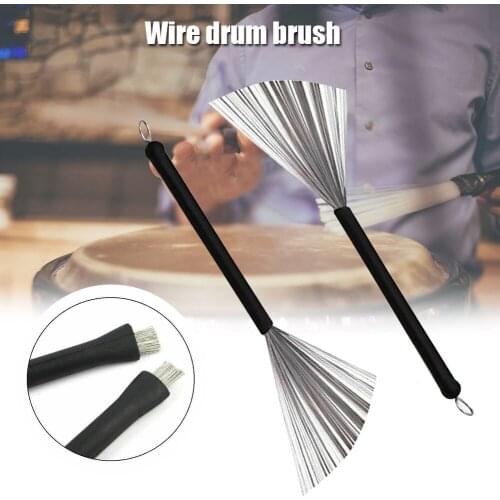 Metal Wire Drum Brushes Cleaning Tool Portable Jazz Musical Retractable Sticks Anti-corrosion Retractable Drum Brush For Gift