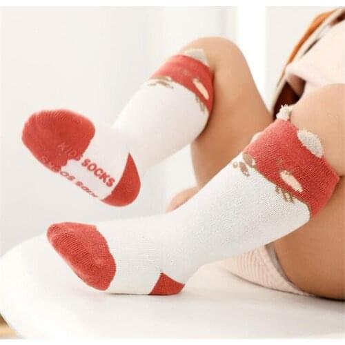 Cute Wool 3D Straight Sock Baby Thermal Warm Animal Xmas Socks Winter Christmas Deer Sock Kids Keep Warm Socks Christmas Gift