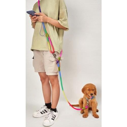 Nylon Soft Pet Dogs Chain Traction Rope Leads Free Hands Diagonally Dog Rope Explosion-proof Chain for Large Dogs dog harness