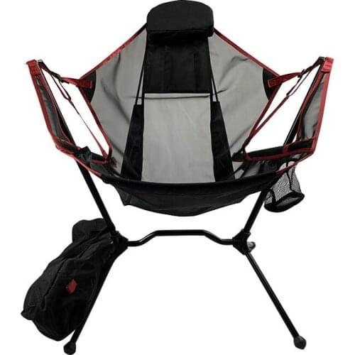 Beach Outdoor Folding Rocking Chair Portable Auto-reclining Camping Fishing Chair Garden Swing Sun Loungers for Sunbathing