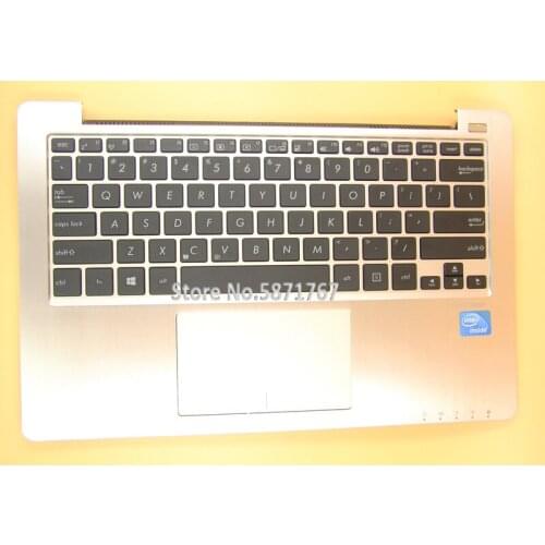 FOR Asus S200 S200E Genuine Laptop keyboard palm rest Touchpad Support