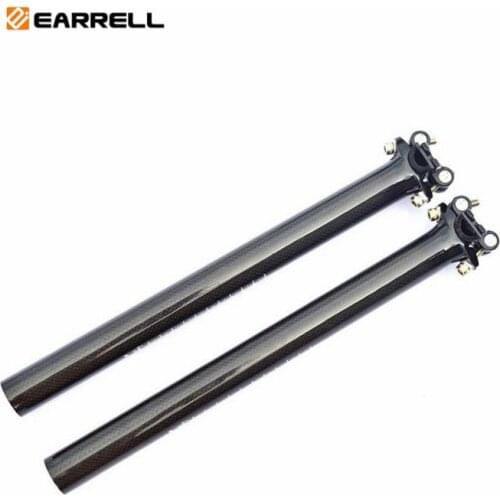EARRELL 3k road/MTB bike carbon seat post Matte Glossy bicycle bike part 27.2/30.8/31.6mm brompton carbon fiber bicycle seatpost