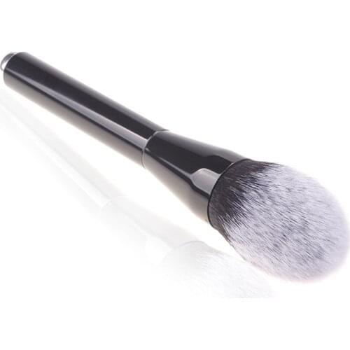 1 pcs Professional white-tipped pincel maquiagem Black aluminum tube flame head Mineral blush brush makeup brush MB106A