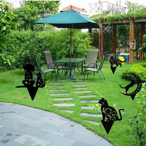 Garden Decorations Cartoon Animal Hollow Out Ornament Decorative Craftwork for Courtyard Park