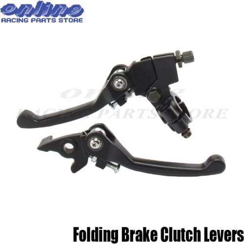 Alloy Folding Brake Clutch Levers Black For 50cc-160cc CRF50 KLX TTR YCF SSR Thumpstar Pit Dirt Bike ATV Quad Buggy Motorcycle