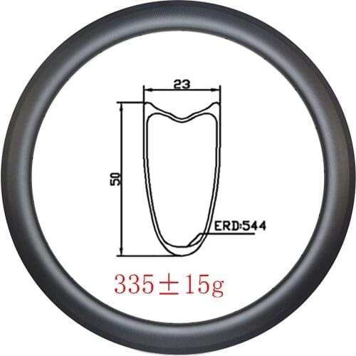 Ultralight 335g 700c Tubular V-brake basalt carbon rim 50mm deep 23mm width UD 3K 12K matte glossy 18H 20H 24H 28H 32H Road bike