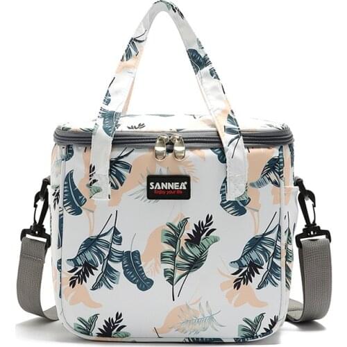 7L Flower Thermal Bag Oxford Waterproof Beach Cooler Camping Ice Bottle Food Lunch Box Thermo Insulated Bag